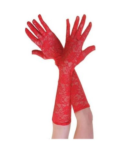Diğer 47411310660 Kırmızı Renk Orta Boy Dantelli Eldiven