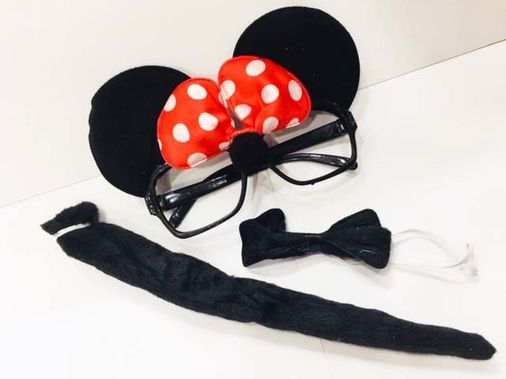 Diğer 47419008620 Minnie Mouse Gözlüğü Papyonu Kuyruğu   Seti