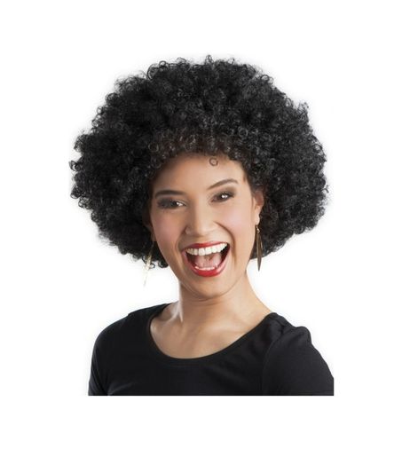 Diğer 47419144590 Siyah Renk Kıvırcık Afro Bonus Peruk Parti Peruğu