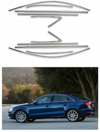 Diğer 47676837 Audi A3 Sedan Cam Çıtası Çerçevesi Krom Komple 2013-2020 Arası