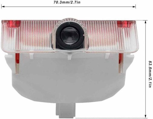 Diğer 51115574 Mercedes A Serisi W168 Kapı Altı Hayalet Logo 2004-2015 Arası Modellere Uyumlu
