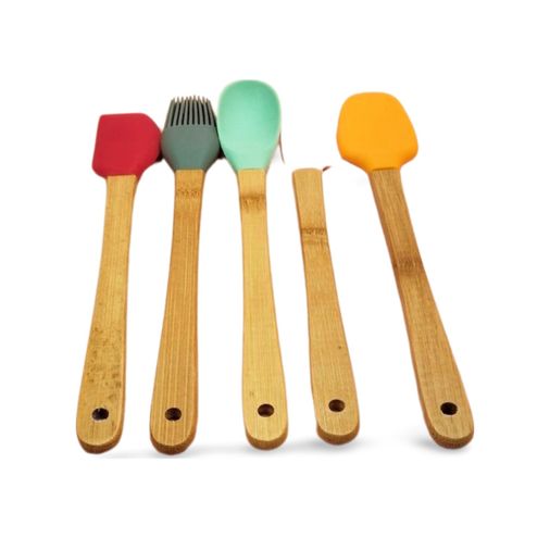 Diğer 54368506 5 Parça Silikon Kaşık Ve Servis Takımı 20 Cm