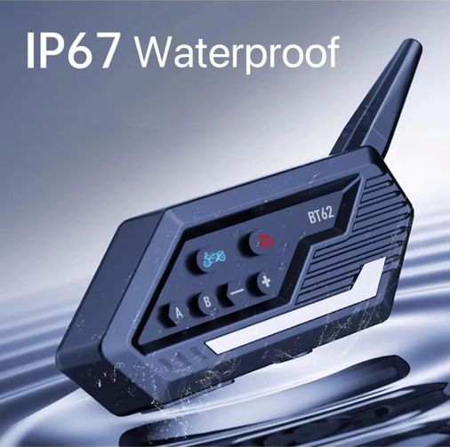 Diğer 55EM-EM-bt62 Bt62 Motosiklet Kask Kulaklığı Bluetooth Intercom 2 Intercom Bağlantılı