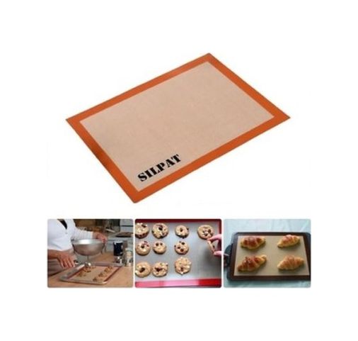 Diğer 562741419484 Silikon Silpat Yanmaz Yapışmaz Pişirme Matı Ahşap - Gri