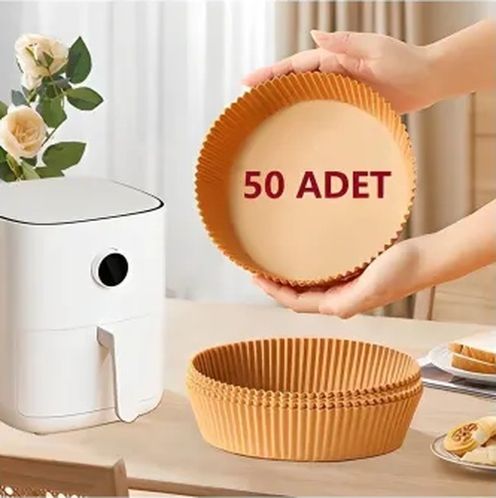 Diğer 562741419579 Fritöz Pişirme Kağıdı 50 Adet Ahşap - Gri
