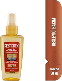Diğer 57855210110264480184975 Restorex Besleyici Saç Bakım Yağı 80 Mililitre, 7 Besleyici Yağ