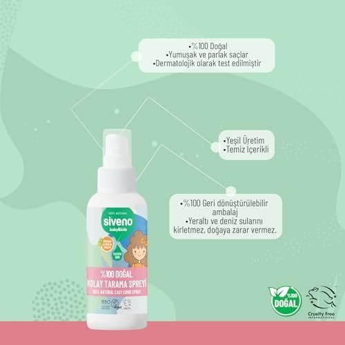 Diğer 57855210111168980184975 Siveno%100 Doğal Kolay Tarama Spreyi Çocuklar İçin Nemlendirici Hindistan Cevizi Yağlı 100 Ml Açık