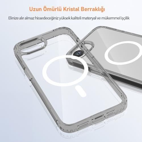 Diğer 57855210112374880184975 16E İle Uyumlu Destekli Air Hybrid Şeffaf Kılıf, Darbe Emici Tpu + Pc Şeffaf Kılıf Siyah -