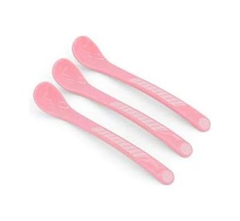 Diğer 57855210114112180184975 3 Lü Bebek Kaşığı Seti Pembe 6+ Ay Açık Ahşap