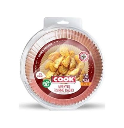 Diğer 57855210120294780184975 Airfryer Pişirme Kağıdı, Standart Boy, 16 Cm, 50 Adet 50 X 22