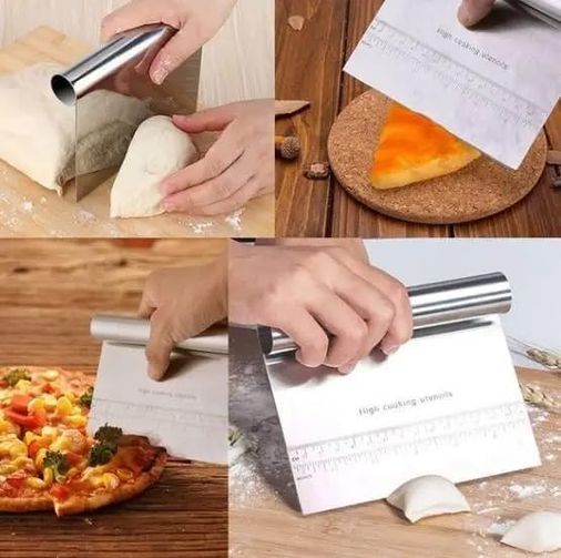 Diğer 57855210120328980184975 Çelik Spatula,metal Hamur Sıyrıcı,pasta Sıyırma Aparatı,hamur Dilimleyici,pasta Ve Pastacılık İçin Çelik Şekillendirici Ve Hamur Porsiyonlayıcı 0