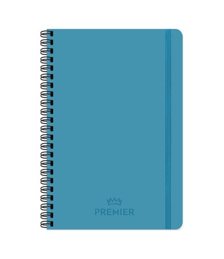 Diğer 57855210120380180184975 17X24 100 Yaprak Çizgili Spiralli Premier Defter - Mavi 103 Ivory