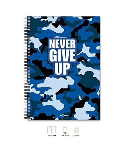 Diğer 57855210120554180184975 A4 Defter Çizgili 200 Syf Never Energy 103 Ivory