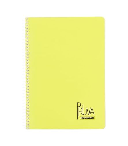Diğer 57855210120662980184975 A4 Pet Spiralli Karton Kapaklı Defter 144 Yaprak - Çizgili - Sarı 103 Ivory