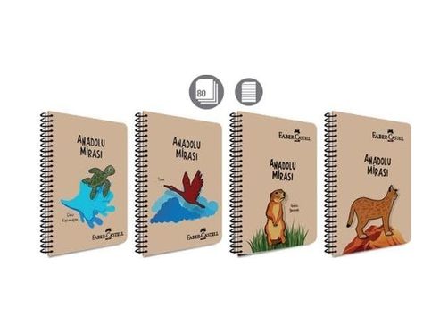 Diğer 57855210120732380184975 Spiralli Defter, A4, 80 Yaprak, 70G Kağıt, Çizgili, Anadolu Mirası Desenli, 500 Mikron Pp Kapak, Dayanıklı Ve Çevre Dostu Tasarım, Tekli Paket 103 Ivory