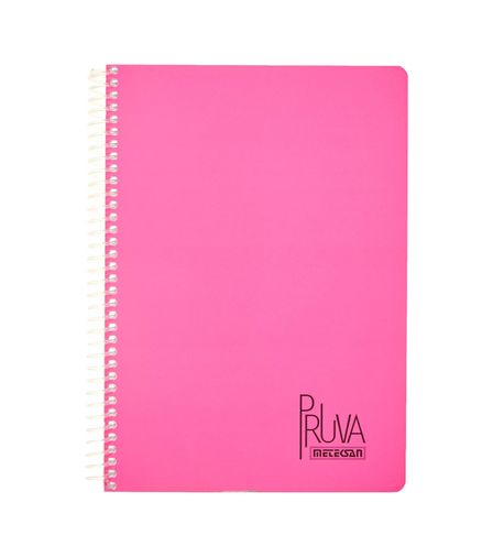 Diğer 57855210120742480184975 A4 Pet Spiralli Karton Kapaklı Defter 144 Yaprak - Kareli - Fuşya 103 Ivory