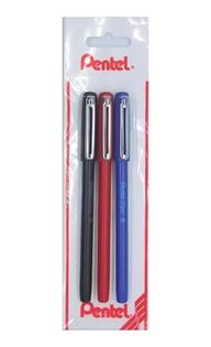 Diğer 57855210120990780184975 0.7 Mm Yağ Bazlı Kapaklı Roller Kalem - İzee Siy-Kır-Mav