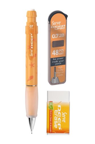 Diğer 57855210121184780184975 Doğa Desenli Deep Kalem, Deep Silgi Ve Deep Min, 0.7 Mm, Hardal Sarısı -