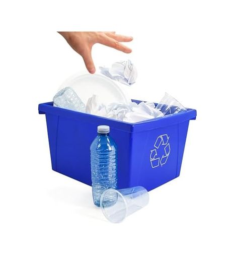Diğer 57855210121425680184975 Storex 4 Galon 15 L Geri Dönüşüm Kutusu, 33 X 28 X 28 Cm, Mavi 61505A06C 6998