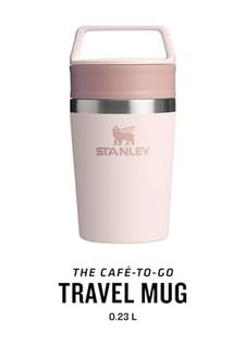 Diğer 57855210121535680184975 Cafe To-Go Travel Mug Termos Bardak, 0.23 Litre, Pembe Kuvars Rose Quartz Açık Beyaz