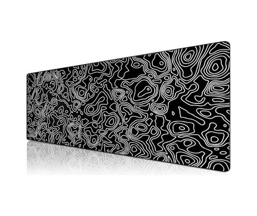 Diğer 57855210123408080184975 Pro - 4 Farklı Model Dikişli Kenar 100X50 Cm Oyuncu Gaming Mouse Pad Black Map Lines