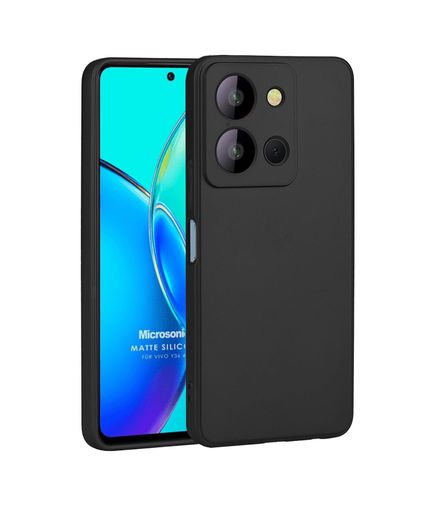 Diğer 57855210123638880184975 Vivo Y36 Lansman Serisi Kadife Dokulu Ultra Koruyucu Silikon Kılıf - Şık, Dayanıklı Ve Parmak İzi Bırakmayan Premium Tasarım Siyah 50 X 22