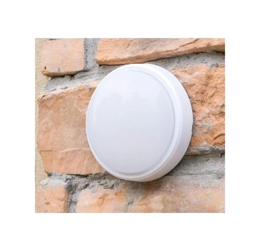 Diğer 57855210124122780184975 Banyo Tavan Lambası Artos 20W Yuvarlak Beyaz Balkon Lambası 6400K Beyaz Led Işık Teras Duvar Lambası Beyaz Abanoz