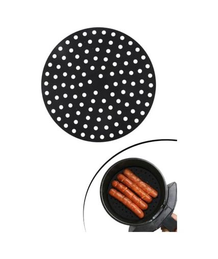 Diğer 57855210126572880184975 Ivory Air Fryer Silikon Pişirme Matı Yüksek Isıya Dayanıklı Kare Hava Fritözü Matı, Yapışmaz Delikli Yeniden Kullanılabilir Silikon Pişirme Altlığı Model: Ivo-Sl121 Siyah, Oval 50 X 22