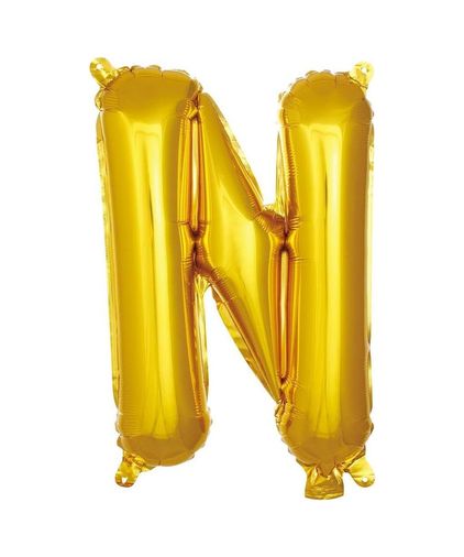 Diğer 57855210127385280184975 N Harfi 16 İnç Gold Renk Folyo Balon 36 Cm Altın 256