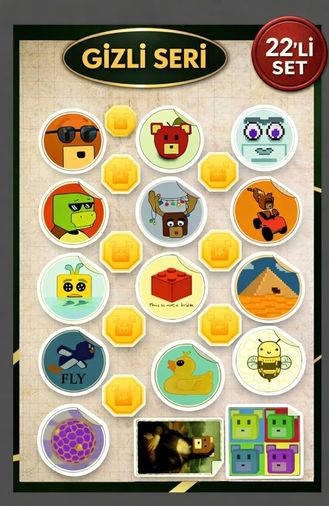 Diğer 57855210127835180184975 Super Bear Adventure Gizli Seri Sticker Seti 22 Adet Suya Dayanıklı Etiket