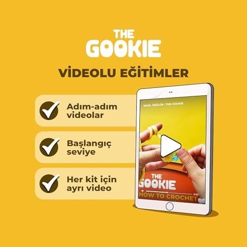 Diğer 57855210128510380184975 The Gookie Başlangıç Amigurumi Seti, Pedro Penguen Örgü Oyuncak, Tığ İşi El Yapımı Kit, Mavi Ve Beyaz İplikli, Video Eğitimli