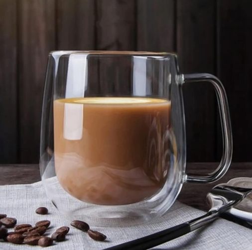 Diğer 57855210131146180184975 2 Adet Çift Cidarlı Cam Kupa Bardak 250 Ml Çift Camlı Bardak Kupa Double Wall Aeropress
