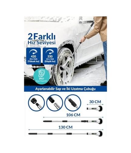 Diğer 57855210131977780184975 Elektrikli Temizlik Fırçası, Şarjlı Temizlik Fırçası 7 Adet Farklı Başlık İle, Mutfak Ve Banyolarda Birçok Temizlik Görevi İçin, Küvet, Duş, Fayans Ve Zemin İçin Temizlik Malzemeleri Açık Gri