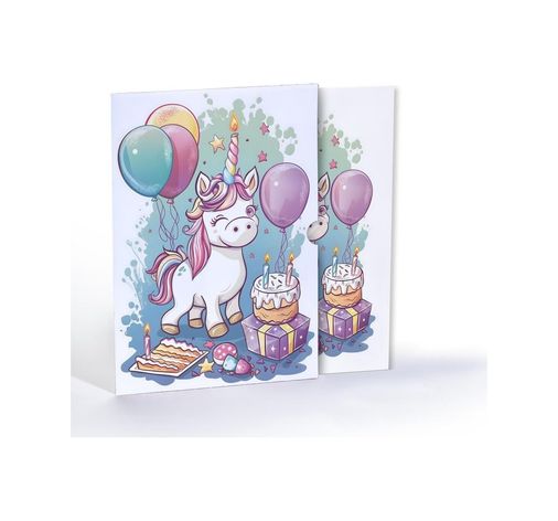 Diğer 57855210132124980184975 Unicornun Tatlı Dünyası, A4 Poster Ggk-Pg031 7/8 Yaş 0 - 12 Yaş