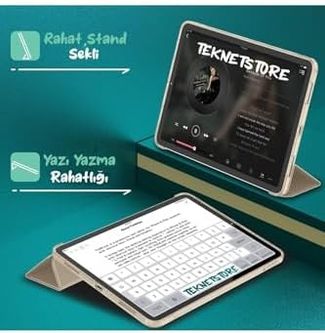 Diğer 57855210132286180184975 Ipad Air 11 M3 2025 / M2 2024 / Air 10.9 2022/2020 Ile Uyumlu Kılıf, Kapaklı, Standlı, Uyku Modlu Smart, Vizon, İpad Air 11 M3 2025