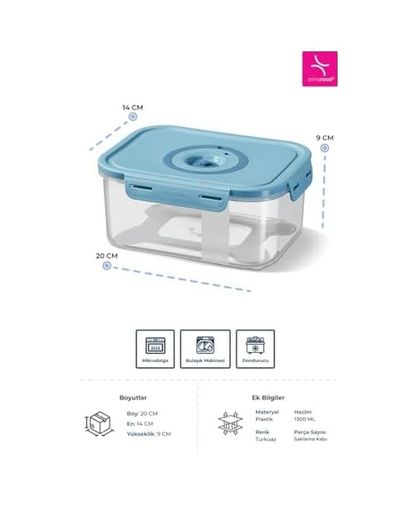 Diğer 57855210134406680184975 Seoul Taze Ürün Saklama Kabı 1300Ml Açık Ahşap