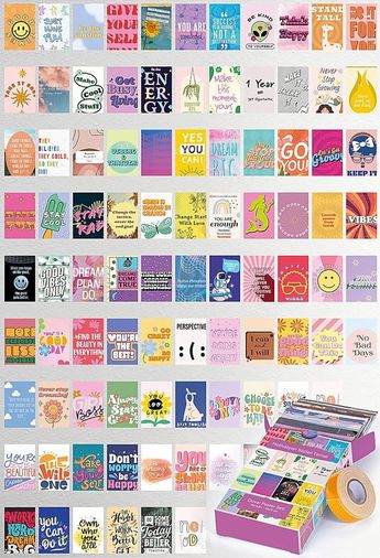Diğer 57858324438302599283959 Guguk Motivasyon Sözleri Temalı 90 Adet Duvar Poster Seti, Özel Tasarım Kutulu, Oda Dekoru Ggk-K009 7/8 Yaş 0 - 12 Yaş