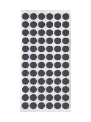 Diğer 57858324438990399283959 Siyah Keçe 72 Adet 1,5 Cm Daire Yapışkanlı, Masa, Koruma Yuvarlak Siyah Keçe Abanoz - Beyaz