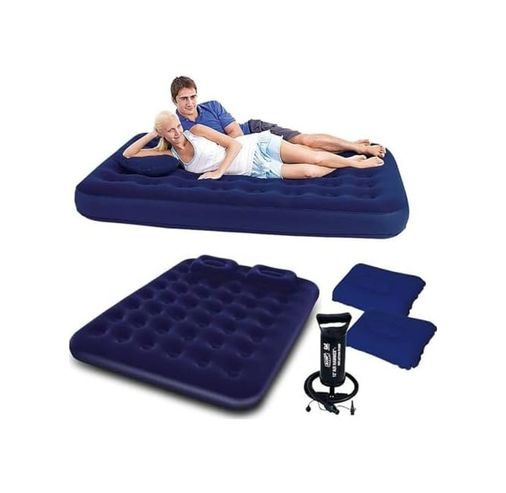 Diğer 57858324439037499283959 Pompalı Yastıklı Çift Yatak Çift Kişilik 203X152X22Cm Açık Gri