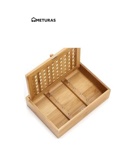 Diğer 57858324439060299283959 Bambu Duvar Montajlı Anahtarlık Kutusu, Kafes Desenli Kapak, 27,2X19,1X6,3 Cm, Doğal Açık Mavi