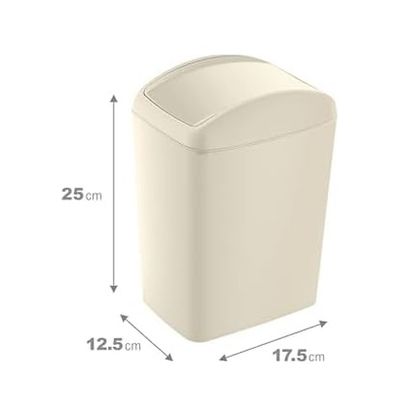Diğer 57858324439347099283959 Soft Çöp Kutusu Döner Kapak 5 Lt Latte 10L Siyah