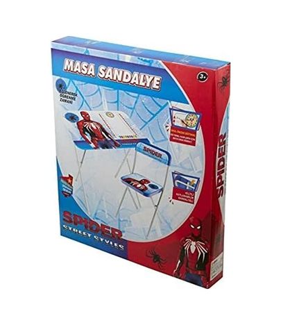Diğer 57858324439365799283959 Beren Oyuncak Ders Çalışma Masa/sandalyesi Spider Man Abanoz - Beyaz
