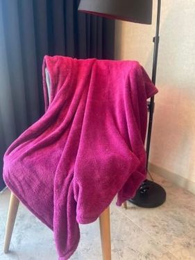 Diğer 57858324439738699283959 Tek Kişilik Battaniye Battaniye Tv Dekor Battaniyesi 100X170 Mor Açık Bej