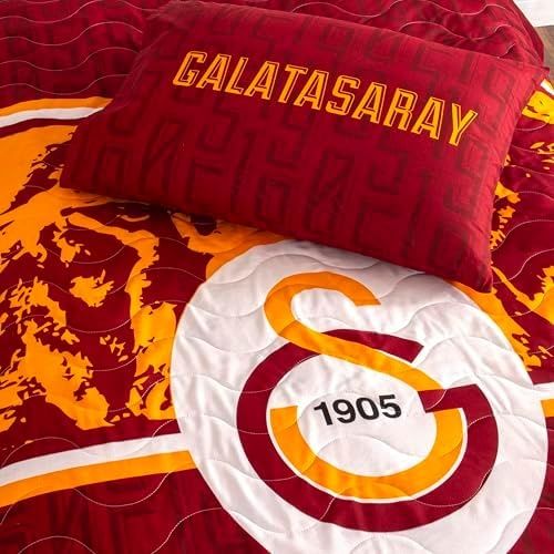Diğer 57858324439946299283959 Lisanslı Gs Şanslı Aslan Yatak Örtüsü Tek Kişilik Açik Gri