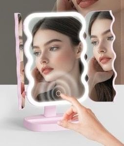Diğer 57858324439996499283959 Xr-750 Led Işıklı Katlanabilir Makyaj Aynası - 2X 3X Büyütme Modu - Dokunmatik Ekran - Pilli 6998