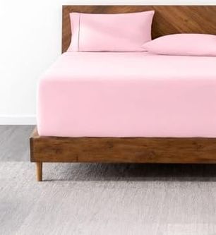 Diğer 57858324440571199283959 Lastikli & Hipoalerjenik Çarşaf%100 Pamuk Penye Kumaş Pembe 140X200, Luxcarsaf Abanoz