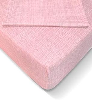 Diğer 57858324440610299283959 120X200 Cm Lastikli Çarşaf Seti - Toz Pembe At7605 Abanoz