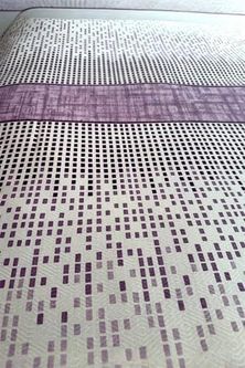 Diğer 57858324440660799283959 Çift Kişilik Modern Mozaik Desenli Pike Lila 200X240 Cm %100 Pamuk Açik Gri