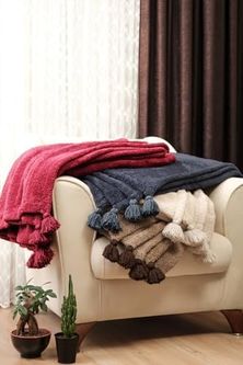 Diğer 57858324440744799283959 Denizli Concept Battaniye 160X200 Kiremit Açık Bej