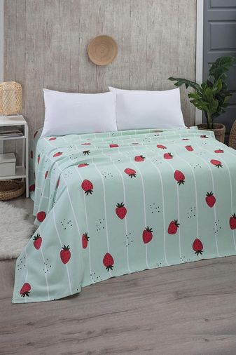 Diğer 57858324440810499283959 Çarşafı Lastikli Tek Kişilik Pike Yatak Örtüsü 170 X 230 Yeşil Açik Gri